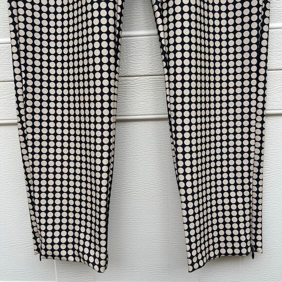 Chicos Black Label Dotted Pull On Slim Ankle Pants Zip Detail Sz 1 (US 8) - Picture 4 of 9